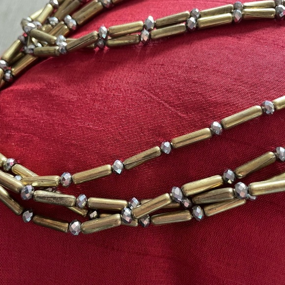 Chico’s layered bronze bead and faux diamond necklace
NEW - Picture 2 of 6